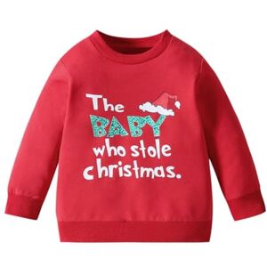 Allbestop Pull Noel Enfant Pull,sous Pull Thermique Enfant Pull Basket Cardigan Bebe Fille Survetement Enfant Sweats Garçon Pull Moche Noel(Rouge #2,9-12 Mois) - Publicité