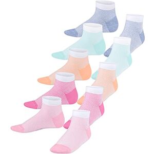 Esprit Fine Stripe 5-Pack K SN coton motif fantaisie lot de 5 paires, Chaussettes basses Mixte enfant, Multicolore (Sortiment 0010), 35-38 - Publicité