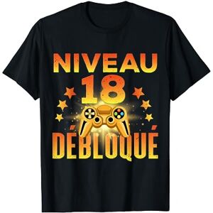 Cadeau Anniversaire 18 ans Garçon Humour Fille Gamer T-Shirt - Publicité