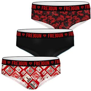 FREEGUN Lot de 3 Boxers Shorties Fille (8-10 Ans, Pack Japon Red) - Publicité