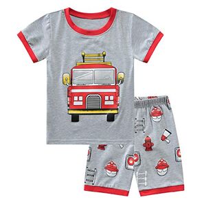 Babylike Pyjama ete Garcon, Pyjama Court de Dinosaure Lune Tracteur etc. Pyjama Deux-pièce, graçons et Filles, 100% de Coton (Groupe d’âge : 2-11 Ans) - Publicité