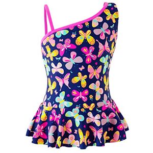 IKALI Maillot de Bain Une pièce pour Fille, Maillot de Bain Papillon à Volants, Maillot de Bain Summer Beach pour Tout-Petits ,Papillon,6-7 ans - Publicité