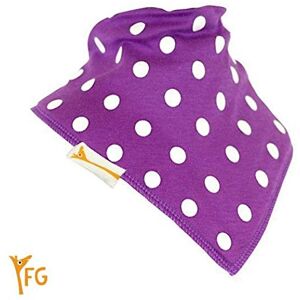 Funky Giraffe Purple & White Spots Bandana Bib - Publicité