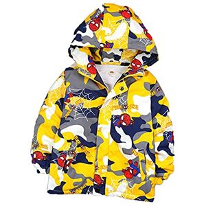 Berrysun Spiderman Veste Garçon Enfants Manteaux À Capuche Coupe-Vent À Capuche Zip Coupe-Vent Manteau À Manches Longues Crème Solaire Outwear Imperméable Dessins, Thin yellow 110cm - Publicité