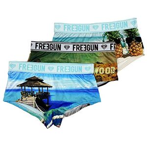 FREEGUN Lot de 3 Boxers Shorties Fille Nouvelle Collection (6-8 Ans, Pack Ocean Beach) - Publicité