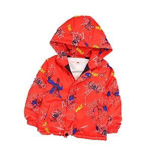 Berrysun Enfants Spiderman Vestes Manteaux Automne Veste À Capuche Vêtements Imperméable Respirant Coupe-Vent Outwear Enfant Garçons Zip Up Sweat,D- 110cm - Publicité