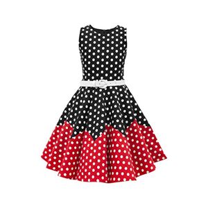 BlackButterfly Enfants Robe Années 50 Vintage à Pois 'Amy' (Noir Rouge, 11-12 Ans) - Publicité