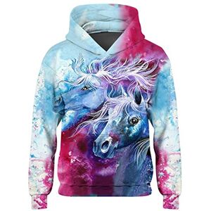 Freshhoodies Enfant Sweat à Capuche Garçon Fille 3D Licorne Imprimer Coloré De Noël Galaxy Et Animale Hoodie Doublés Polaire avec Poche Coloré 13-16 Ans (XXXL) - Publicité