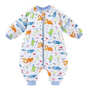 Visyaa Sac de Couchage Bébé Combinaison Barboteuse Pyjama Unisexe à Manches Amovibles Coton Pyjama Chaud avec Fermeture éclair pour Tout-Petits avec Jambes - Publicité