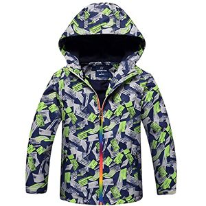 Fewlby Garçon Manteaux Imperméables, Blouson Imperméable à Capuche Enfants Veste de Pluie Coupe Vent Veste de Pluie Légère Printemps Automne 4-5 Ans - Publicité