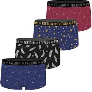 FREEGUN Lot de 4 Culottes Boxers Shorties Fille (6-8 Ans, Pack 02) - Publicité