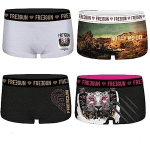 FREEGUN Lot de 4 Culottes Boxers Shorties Fille (8-10 Ans, Pack Panther Hollywood) - Publicité