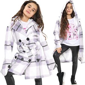 A2Z 4 Kids Enfants Filles Parka Veste Encapuchonné Tranché Manteau Mode Wool Blends Jacket 007 Lilac Check 11-12 - Publicité