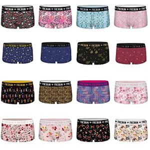 FREEGUN Pack Surprise Shorty Fille Microfibre, Modèle Aléatoirement Choisi (Lot de 3), Rose, Noir, Blanc, Vert, Taille 6/8 Ans - Publicité