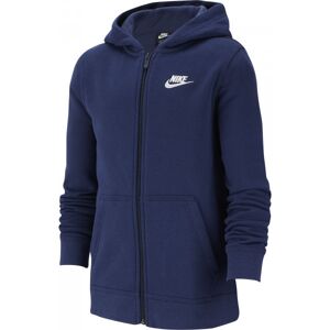 Blouson pour garçons Nike NSW Hoodie FZ Club B - midnight navy/midnight navy/white bleu marine L unisex - Publicité