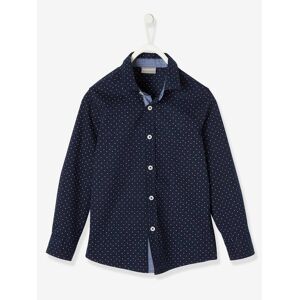 Vertbaudet Chemise garçon imprimée pois marine imprimé BLEU 10A Garçon - Publicité