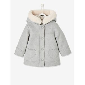 Vertbaudet Manteau à capuche bébé fille gris clair chine GRIS 24M(86CM) - Publicité