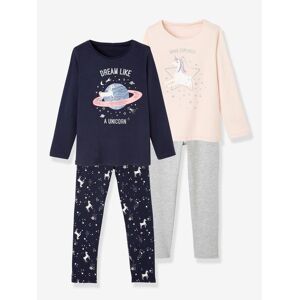 Vertbaudet Lot de 2 pyjamas licorne lot rose ROSE 14A Fille - Publicité