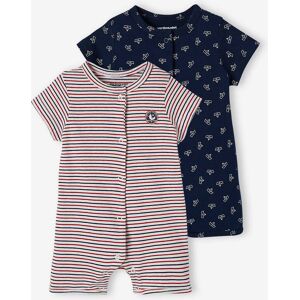 Vertbaudet Lot de 2 pyjamas combishort bébé garçon lot ivoire BLANC 9M(71CM) - Publicité