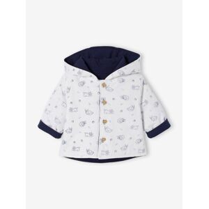 Vertbaudet Veste réversible bébé à capuche encre BLEU 1M(54CM) Garçon - Publicité