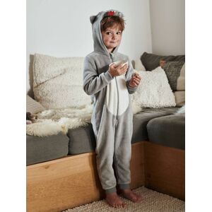 Vertbaudet Combi-pyjama loup garçon gris clair GRIS 14A Garçon - Publicité