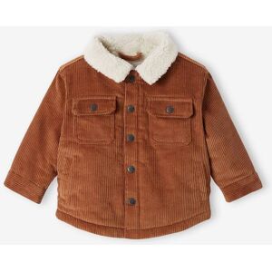 Vertbaudet Veste en velours côtelé Bébé doublée fausse fourrure marron MARRON 12M(74CM) - Publicité