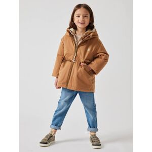 Vertbaudet Parka à capuche 3 en 1 fille avec doudoune brillante doublée sherpa camel MARRON 14A Fille - Publicité