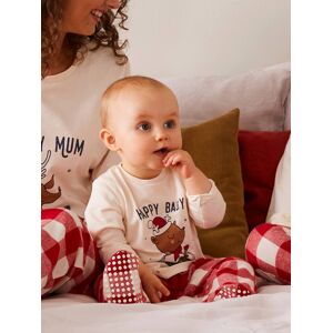 Vertbaudet Pyjama bébé spécial Noël capsule famille écru BLANC NAISSANCE(50CM) - Publicité