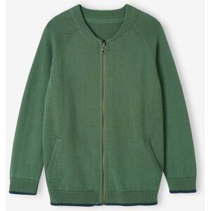 Vertbaudet Gilet zippé style teddy personnalisable garçon vert sauge VERT 10A Garçon - Publicité