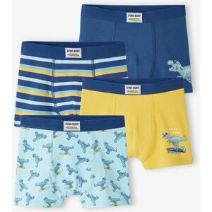 Vertbaudet Lot de 4 boxers stretch dino surf garçon en coton bio jaune JAUNE 5A Garçon - Publicité