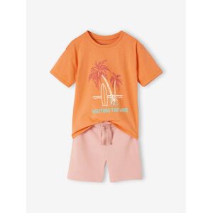 Vertbaudet Pyjashort palmiers garçon abricot ORANGE 14A Garçon - Publicité