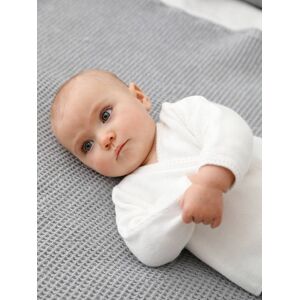 Vertbaudet Cardigan brassière bébé en laine et coton blanc BLANC 1M(54CM) Garçon - Publicité