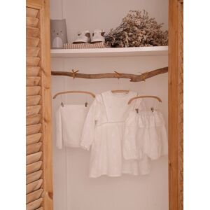 Vertbaudet Ensemble cérémonie bébé : robe, bloomer et béguin blanc BLANC 9M(71CM) - Publicité