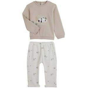 Petit Beguin Ensemble Sweat Et Pantalon Bébé Mixte En Molleton Mini Panda Beige Naissance - Publicité