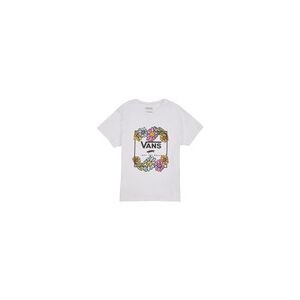 T-shirt enfant Vans ELEVATED FLORAL CREW Blanc 16 ans filles - Publicité