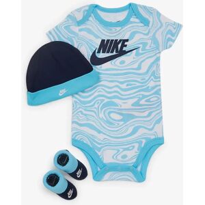 Nike 3 Pc Set Bodysuit Hat Bootie marine/bleu 6-12mois unisexe