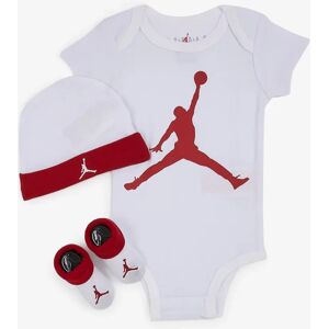 Jordan 3 Pc Set Bodysuit Hat Bootie blanc/rouge 6-12 mois unisexe