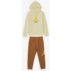 Jordan 2 Pc Set Hoodie Pant Flight Jumpman beige/marine 6-7ans unisexe - Publicité