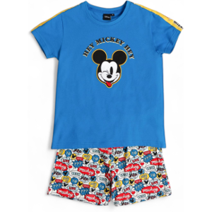 Disney unisex pour enfant. 62232-0-000204 Pyjama à manches courtes Hey Mickey bleu (16 Años), Homewear, Coton, Manche courte, mode enfantine - Publicité