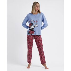 Disney pour femme. 60560-0-000204 Pyjama Top à manches longues Minnie Grow bleu (M), Homewear, Coton, Manche longue - Publicité