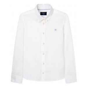 Hackett London pour garçon. HK301737 Chemise Oxford lavée blanche (15Años= 170cm), Casuel, Coton, Manche longue, mode enfantine - Publicité