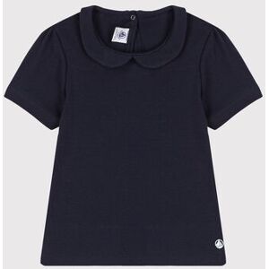 Petit Bateau T-shirt manches courtes en coton enfant fille Bleu Smoking 4A