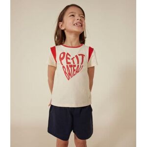 Petit Bateau Tee-shirt en jersey enfant fille Écru Avalanche 12A