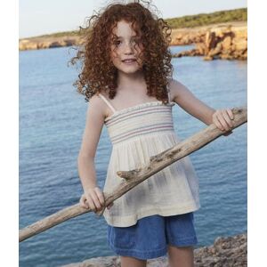 Petit Bateau Blouse sans manches en gaze de coton enfant fille Écru Avalanche 3A