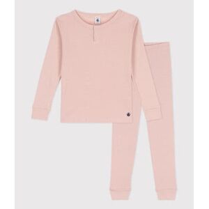 Petit Bateau Pyjama uni en coton et lyocell enfant Rose Saline 5A