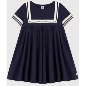 Petit Bateau Robe manches courtes en coton bio enfant fille Bleu Smoking 12A