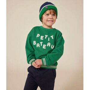 Petit Bateau Sweatshirt en molleton enfant fille / garcon Vert Jardin 3A