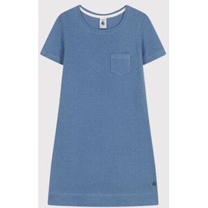 Petit Bateau Chemise de nuit unie en coton ajoure enfant Bleu Beach 5A