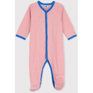 Petit Bateau Dors-bien bebe a rayures en coton biologique Rose Papaye/ Marshmallow 3M