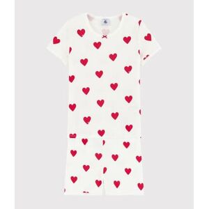 CŒUR_ROUGE Pyjacourt cœur petite fille en coton Blanc Marshmallow/Rouge Terkuit 4A - Publicité